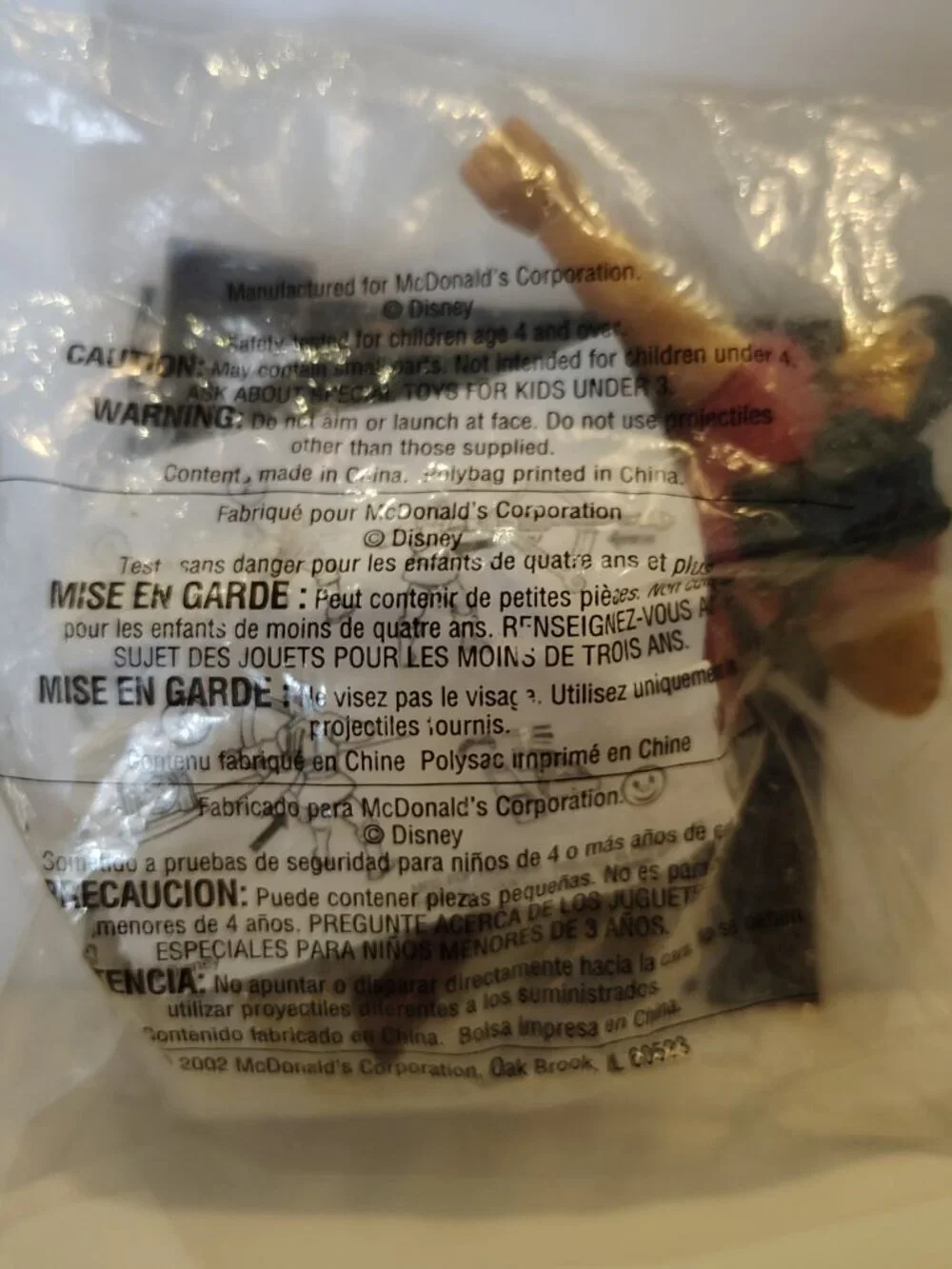 McDonald's Beauty And The Beast #5 Gaston Happy Meal Toy 2002